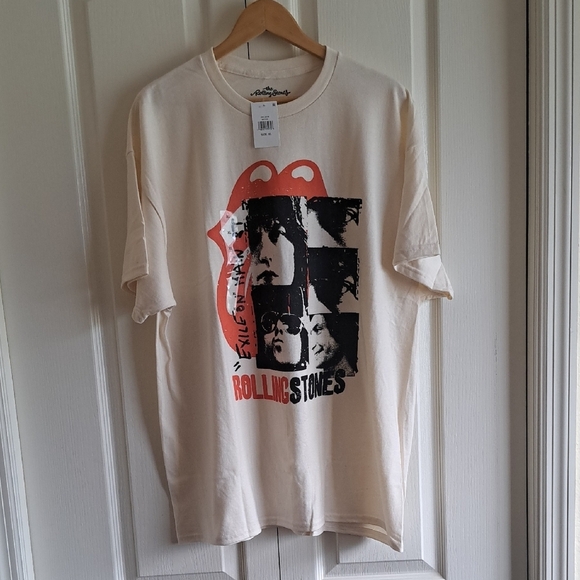 The Rolling Stones Cream and Red Graphic Tee - Picture 2 of 4